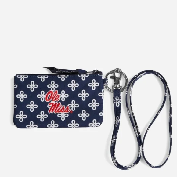 Vera Bradley University of Mississippi Zip ID Lanyard - Picture 1 of 4